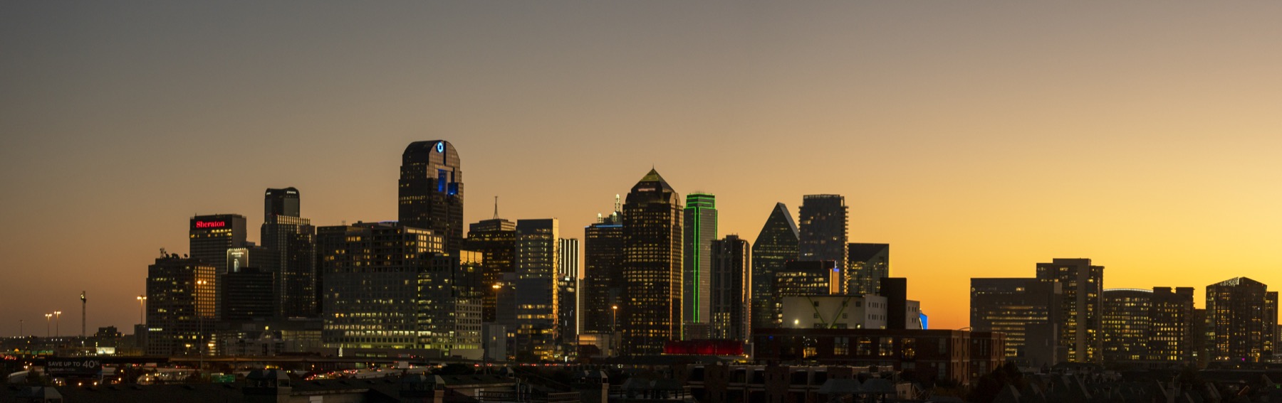 Dallas skyline at dusk